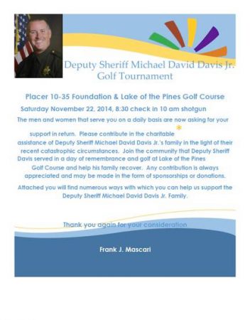 November 22 Deputy Sheriff Michael David Davis Jr Golf Tournament
