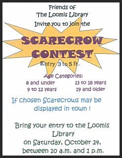 October 24 Scarecrow Contest