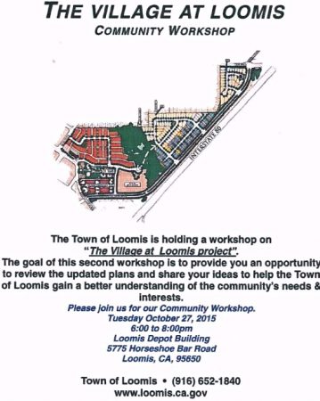 October 27 The Village at Loomis Workshop