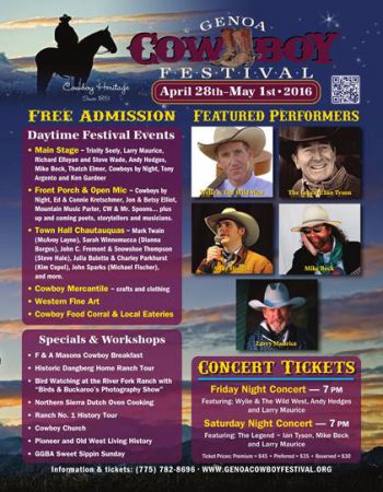April 28 through May 1 Cowboy Poetry