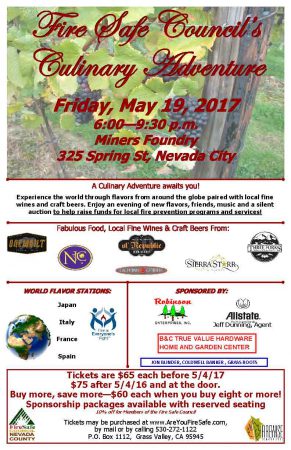 May 19 Fire Safe Council Dinner