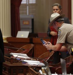 Vile Thrown At CA Senate Is Blood!